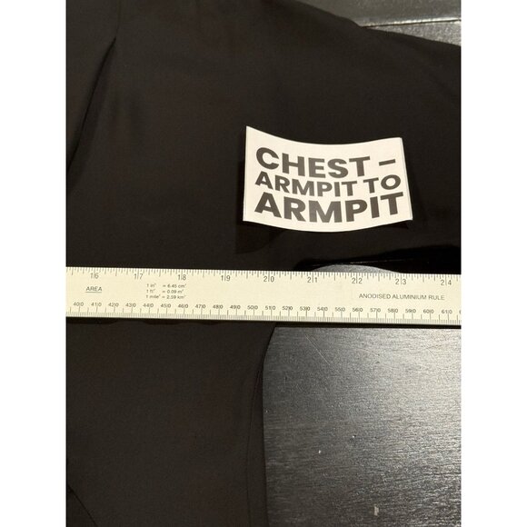 WHISTLES Frances Gathered Drawstring Short Sleeve Black Dress Womens Size 2 - Picture 10 of 13